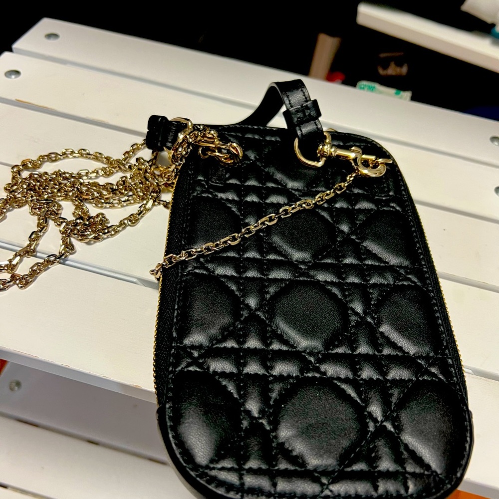 Lady Dior Phone Holder. Brand New